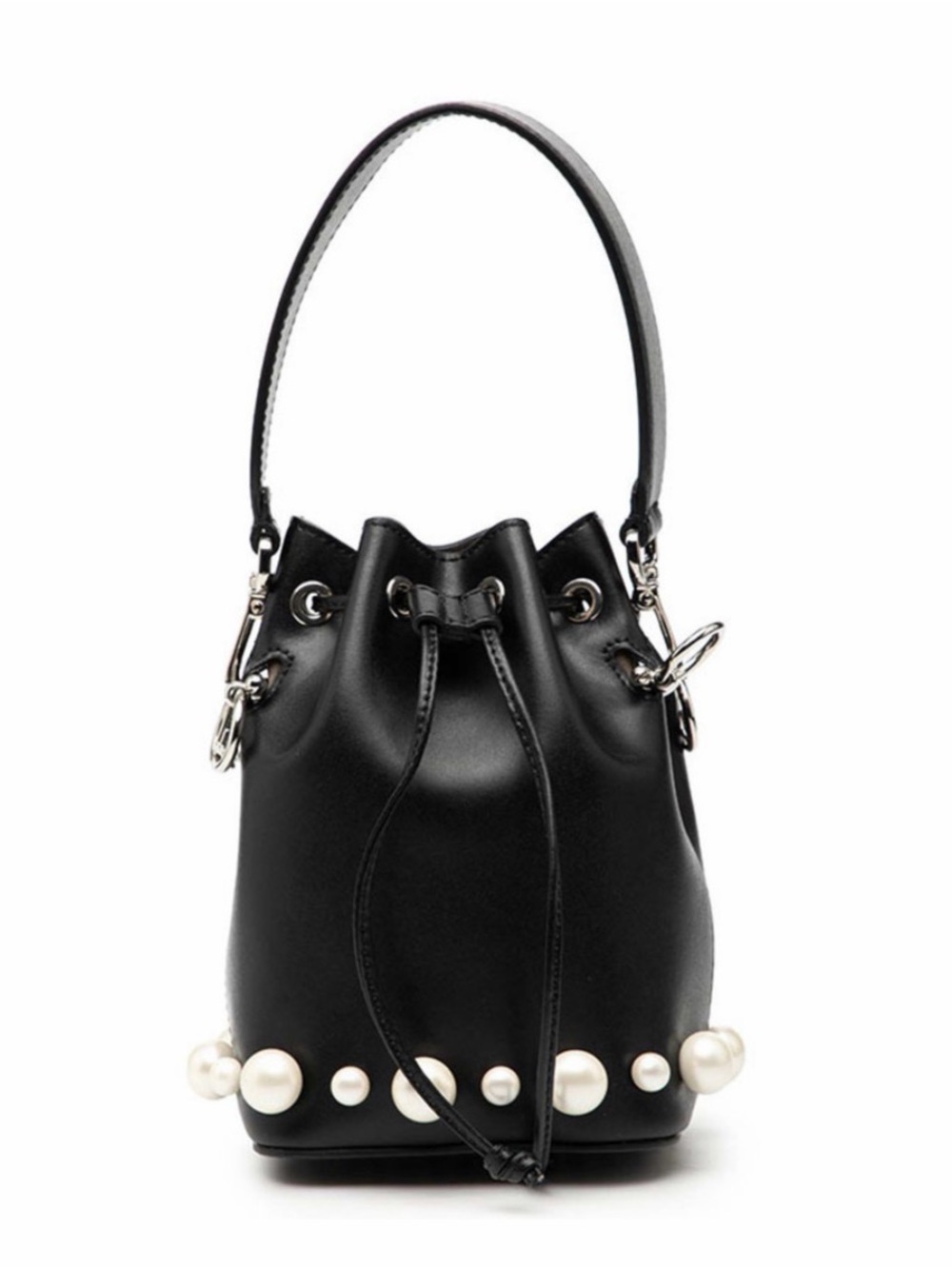 Fendi Black Pearl Mini Mon Tresor Bucket Bag w/ Authentication. Oh So Chic! NWOT